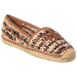 Tory Burch Everly Raffia Espadrille Slip-On Flats